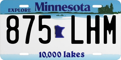 MN license plate 875LHM