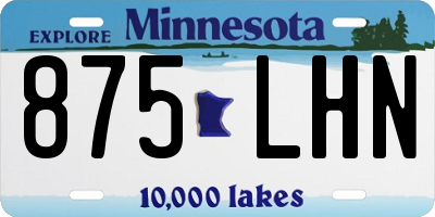 MN license plate 875LHN