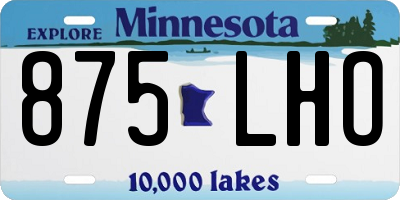 MN license plate 875LHO