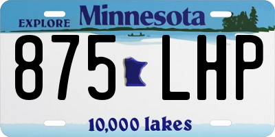 MN license plate 875LHP