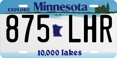 MN license plate 875LHR