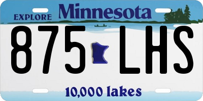 MN license plate 875LHS