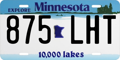 MN license plate 875LHT