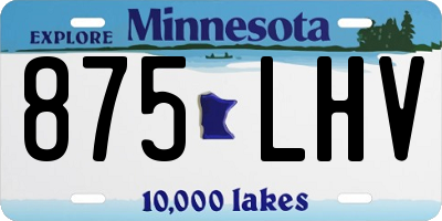 MN license plate 875LHV