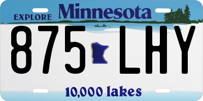 MN license plate 875LHY