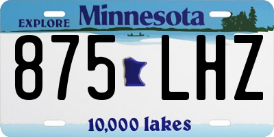 MN license plate 875LHZ