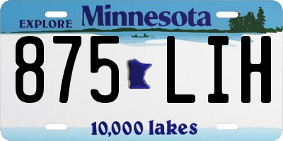 MN license plate 875LIH