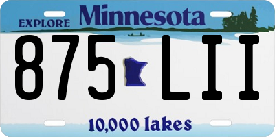 MN license plate 875LII
