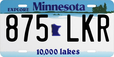 MN license plate 875LKR