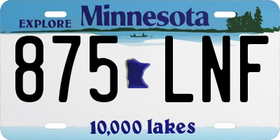 MN license plate 875LNF