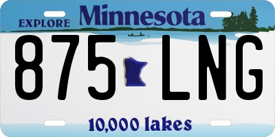 MN license plate 875LNG