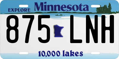 MN license plate 875LNH