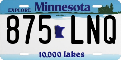 MN license plate 875LNQ