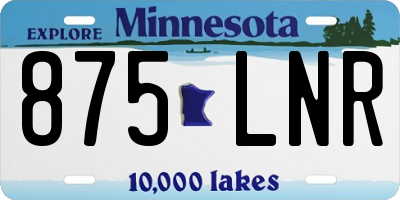 MN license plate 875LNR