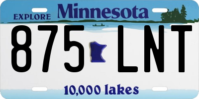 MN license plate 875LNT