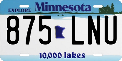 MN license plate 875LNU
