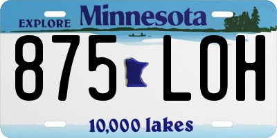 MN license plate 875LOH