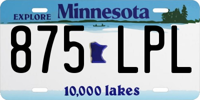 MN license plate 875LPL
