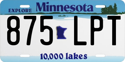 MN license plate 875LPT