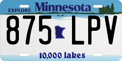 MN license plate 875LPV