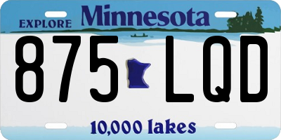 MN license plate 875LQD