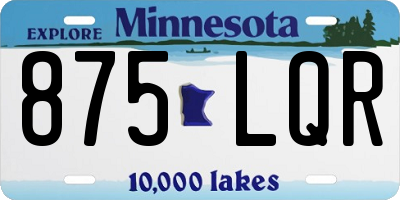 MN license plate 875LQR