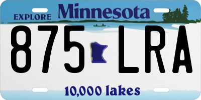 MN license plate 875LRA