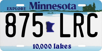 MN license plate 875LRC