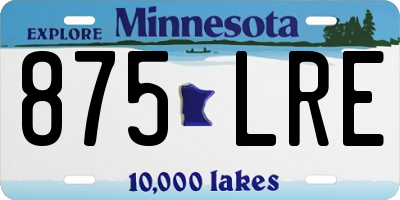 MN license plate 875LRE