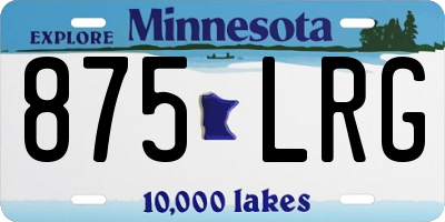 MN license plate 875LRG