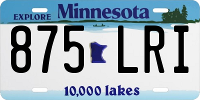 MN license plate 875LRI