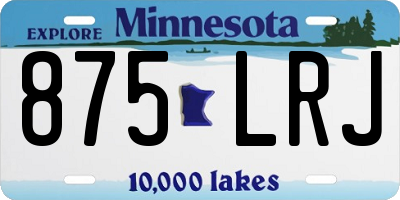 MN license plate 875LRJ
