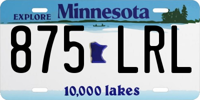 MN license plate 875LRL