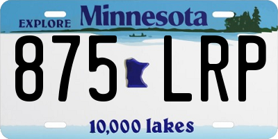 MN license plate 875LRP