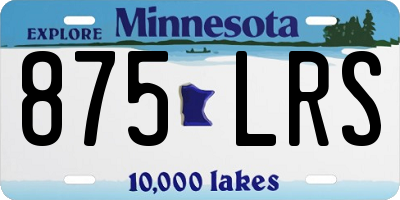 MN license plate 875LRS