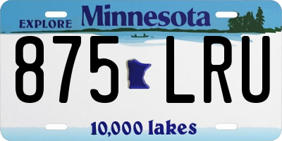 MN license plate 875LRU