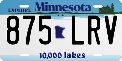 MN license plate 875LRV