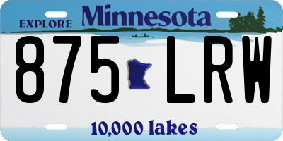 MN license plate 875LRW