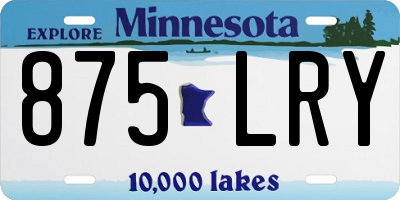 MN license plate 875LRY