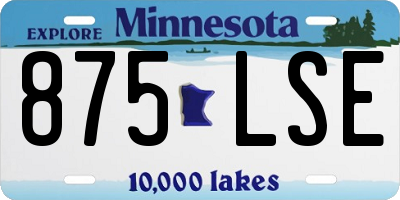 MN license plate 875LSE
