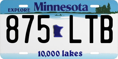 MN license plate 875LTB