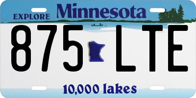 MN license plate 875LTE