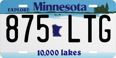 MN license plate 875LTG