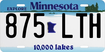 MN license plate 875LTH