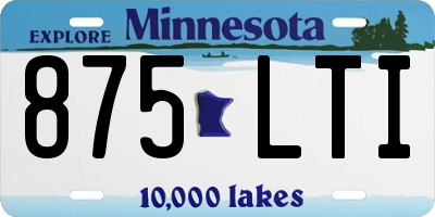 MN license plate 875LTI