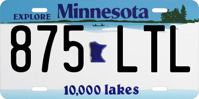 MN license plate 875LTL