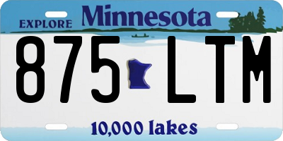 MN license plate 875LTM
