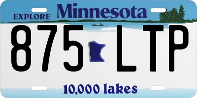 MN license plate 875LTP