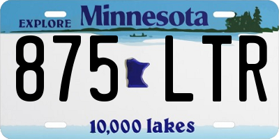 MN license plate 875LTR