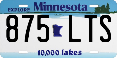 MN license plate 875LTS